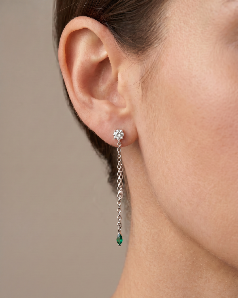 Boucles pendantes My Glow - BLANC