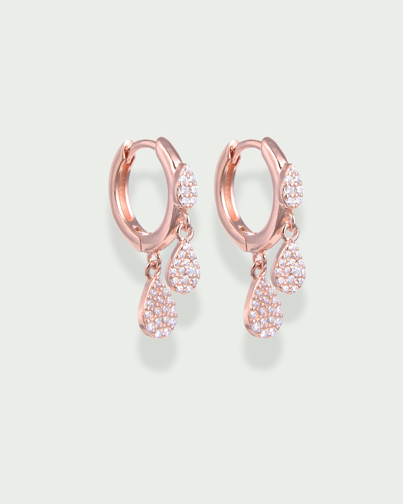 Boucles d'oreille Drops - ROSE