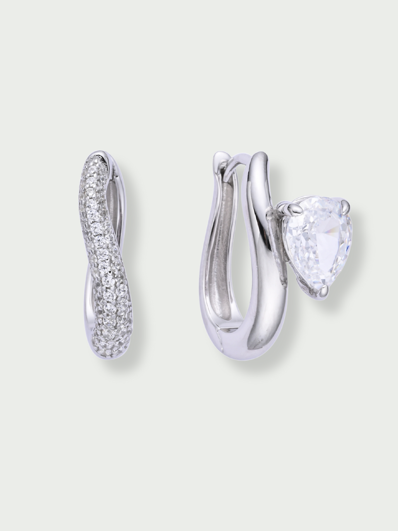 Boucles d'oreilles Signature - BLANC