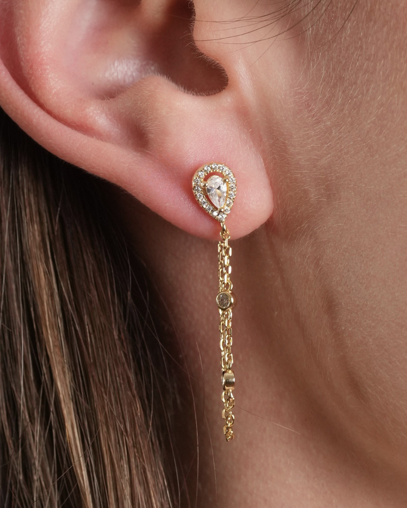 Boucles d'oreilles pur Infini Poire - DORÉ