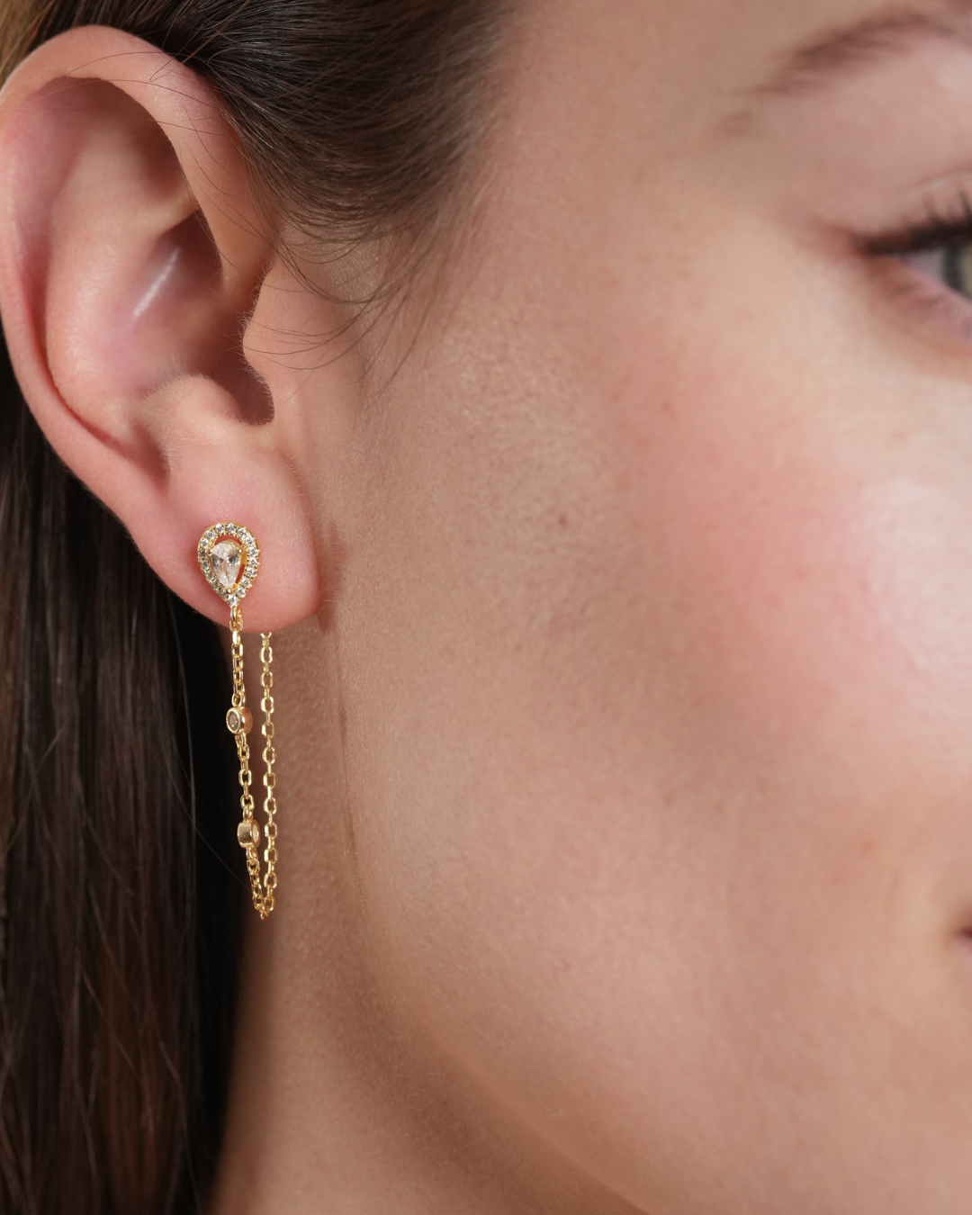 Boucles d'oreilles pur Infini Poire - DORÉ