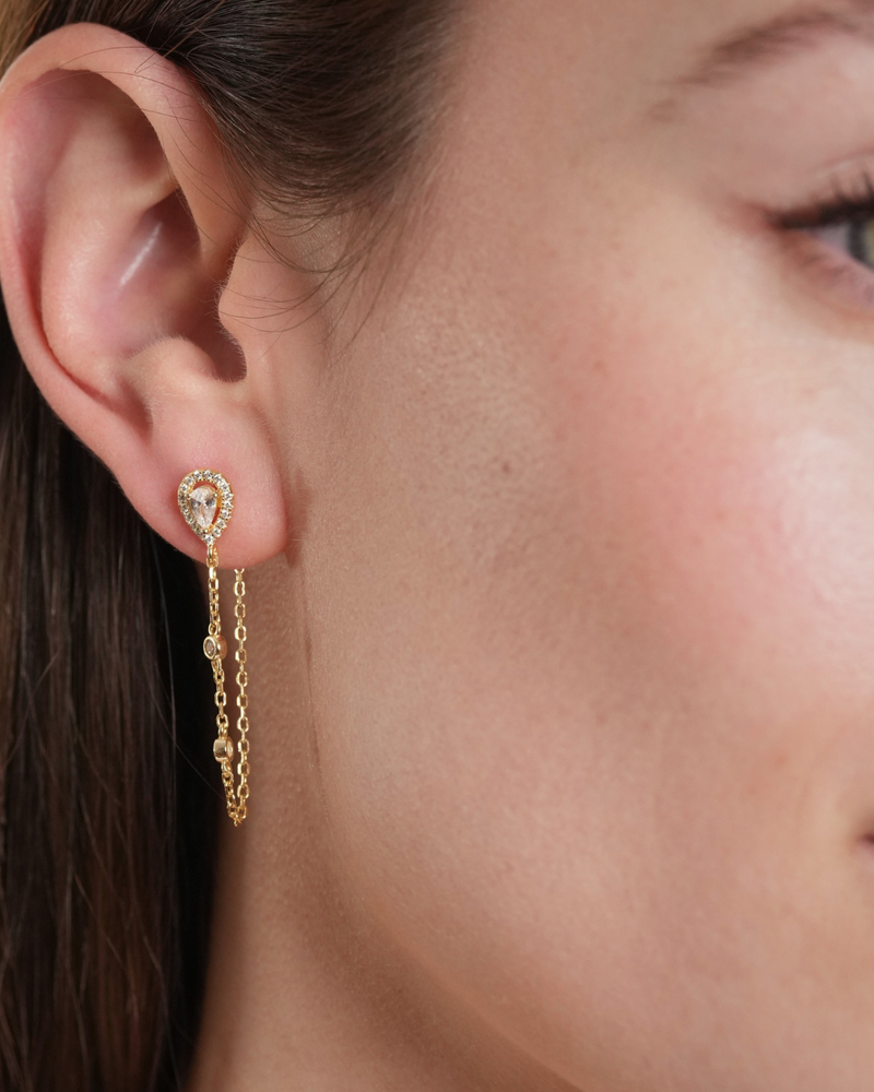 Boucles d'oreilles pur Infini Poire - DORÉ