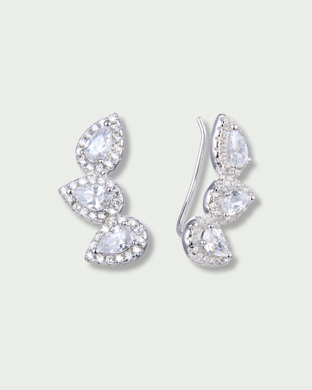 Boucles d'oreilles trois poires Gala - BLANC