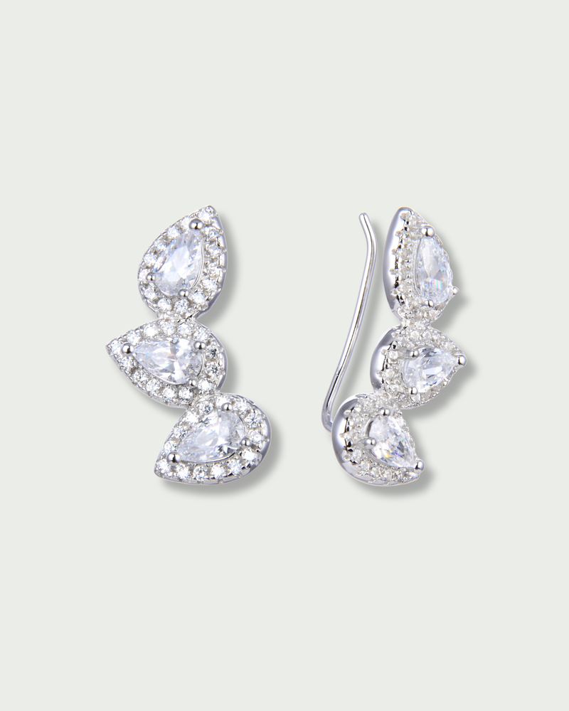 Boucles d'oreilles trois poires Gala - BLANC