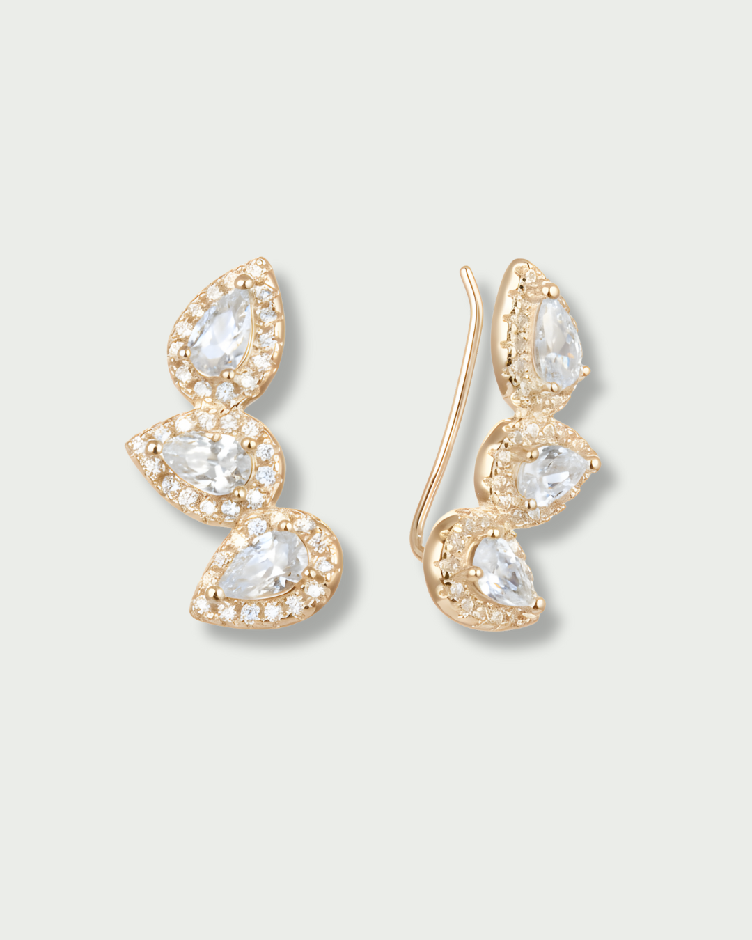 Boucles d'oreilles trois poires Gala - DORÉ