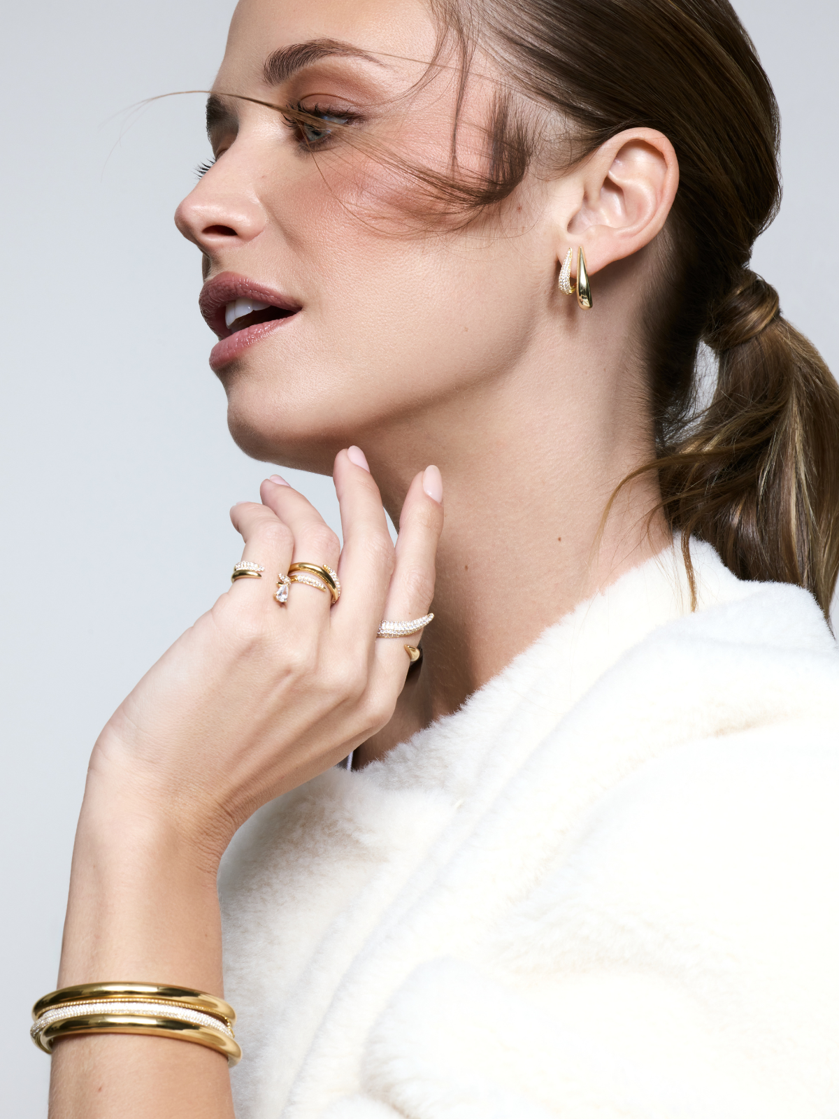 Boules d'oreilles Shape - BLANC