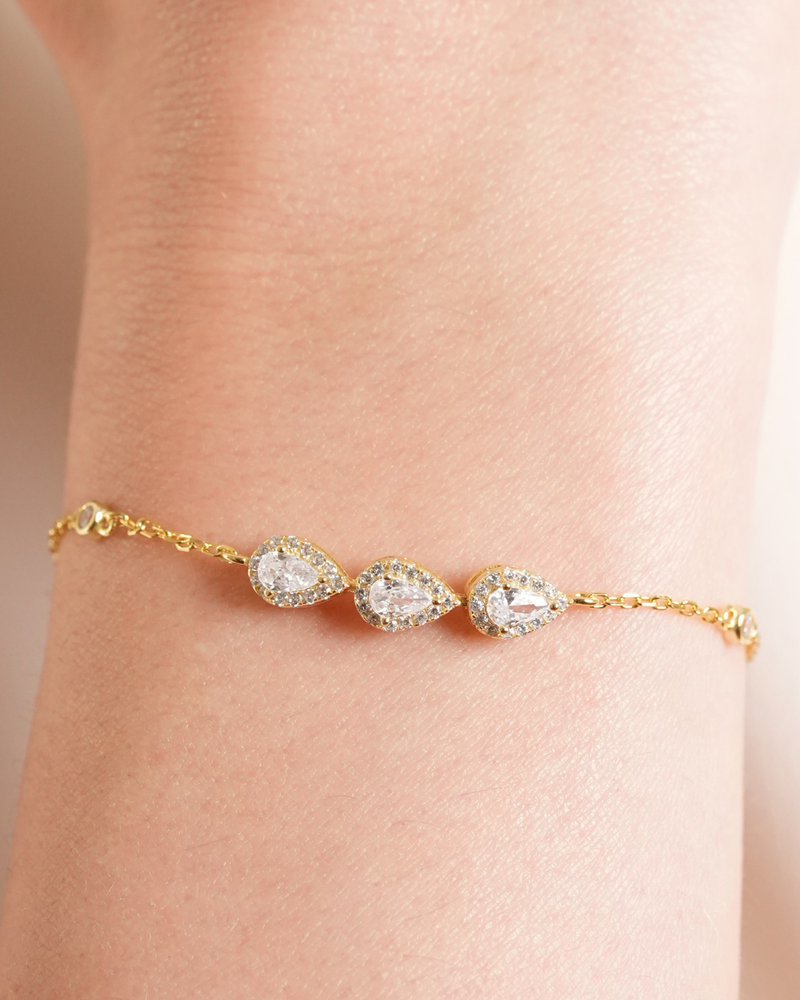 Infinity three pear bracelet - GOLD