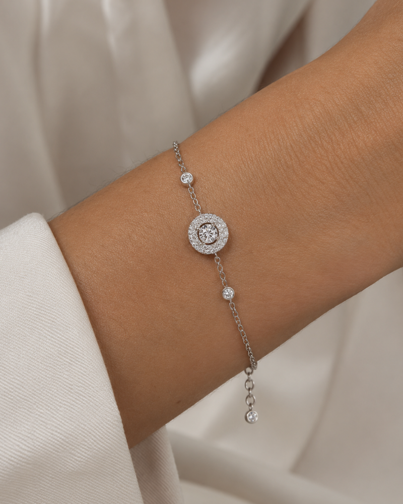 Bracelet infini rond XL - BLANC