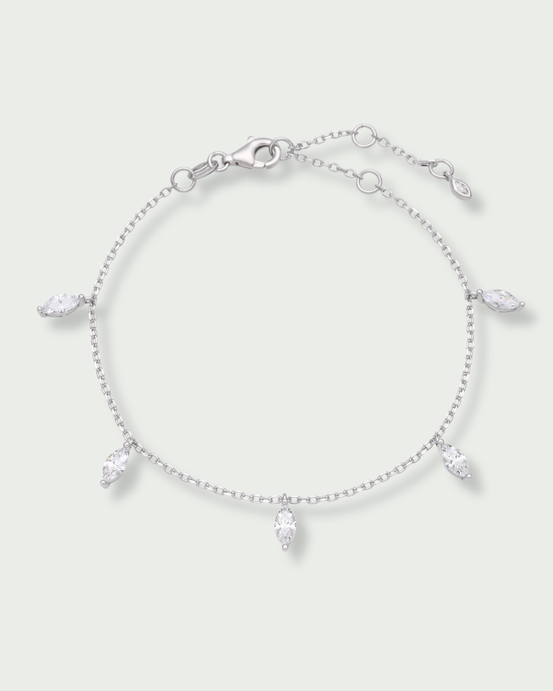Bracelet marquise Icon – Co-création Diane Perreau – Argent 925 rhodié &amp; Zirconium