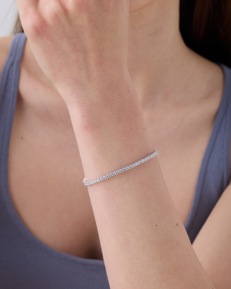 Bracelet rivière Essentiel – Co-création Diane Perreau – Argent 925 rhodié &amp; Zirconium