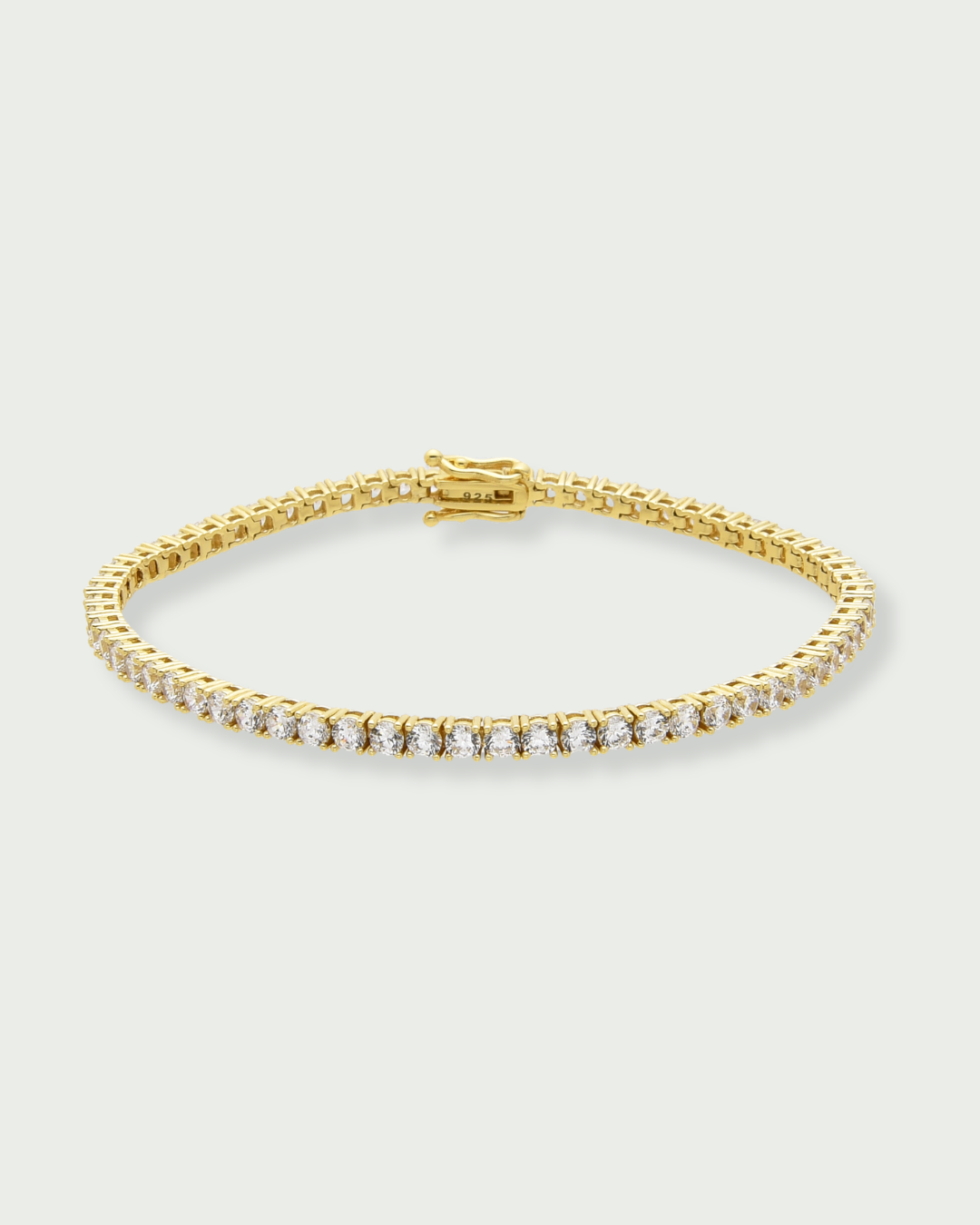 Bracelet rivière Essentiel – Co-création Diane Perreau – Argent 925 doré à l’or 18 carats &amp; Zirconium