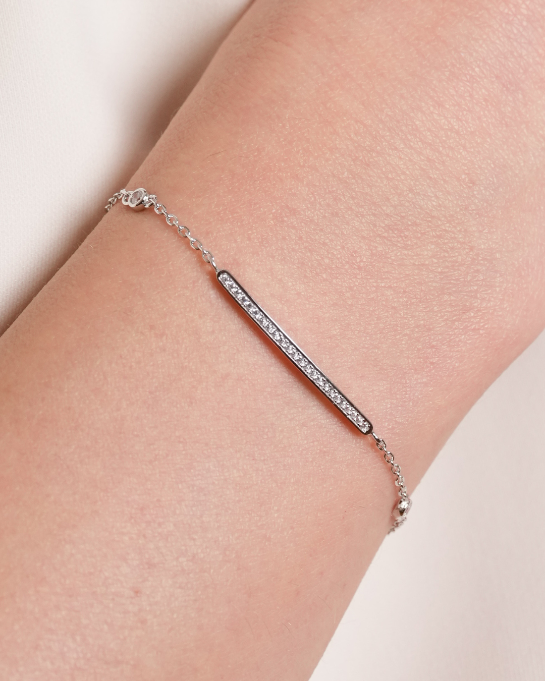 Bracelet barrette Intemporel - BLANC