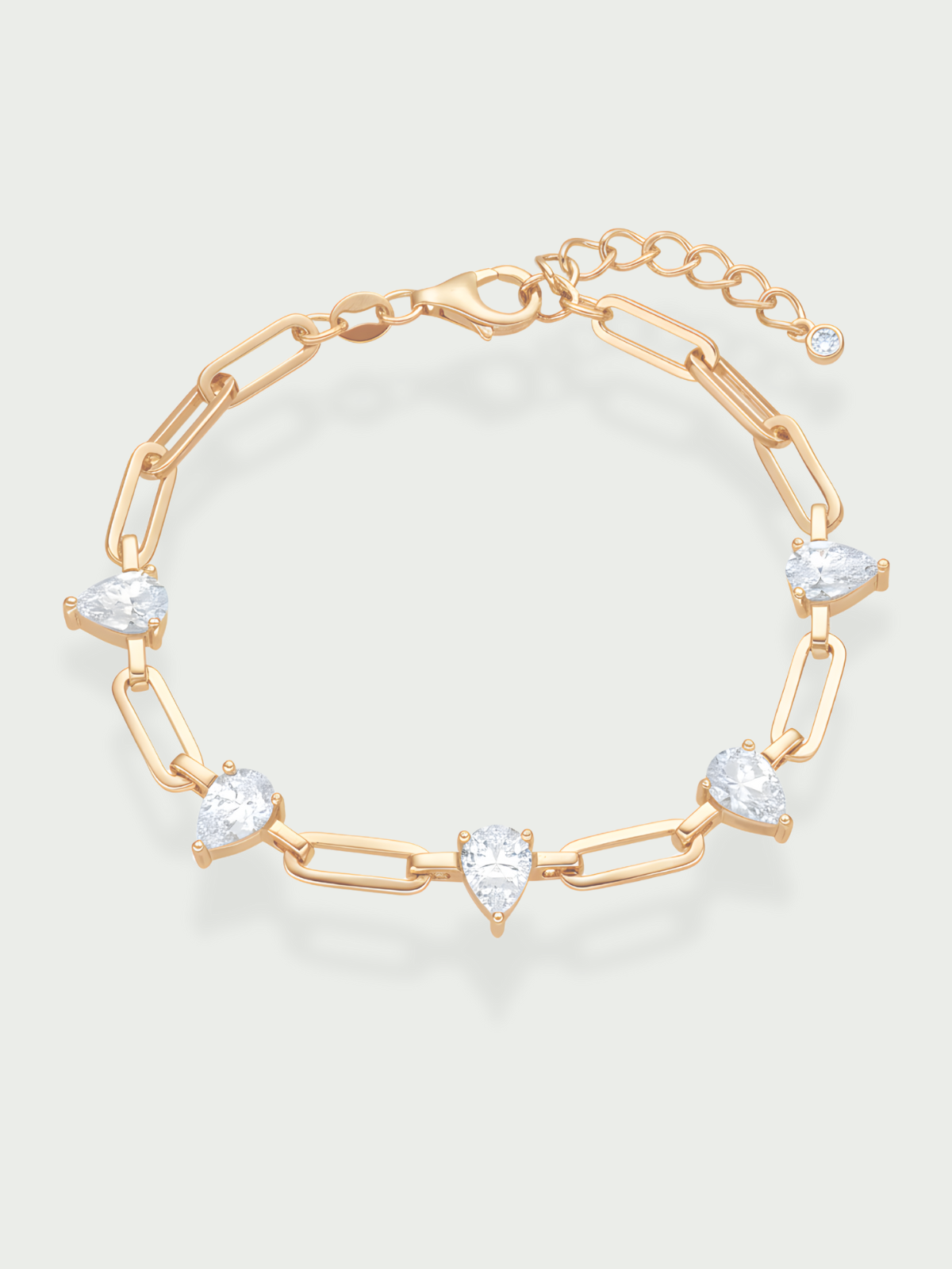 Bracelet chaîne Pear Glow - DORÉ