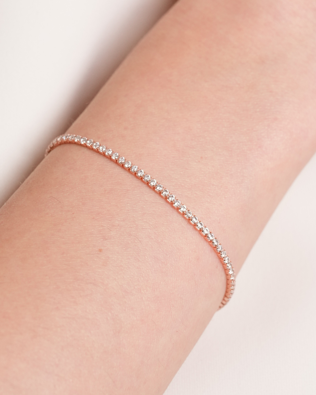 Bracelet tennis Intemporel - ROSE