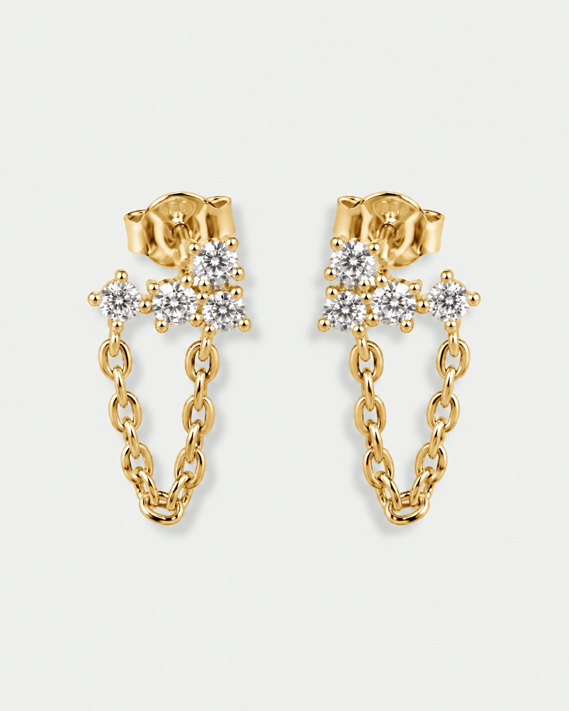 Boucles d'oreille Mini Comète Chaine - DORE