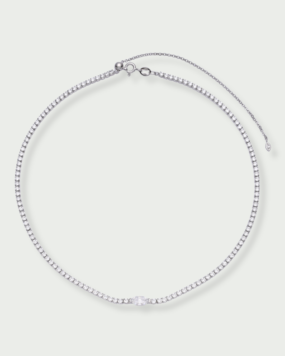 Choker rivière marquise - BLANC