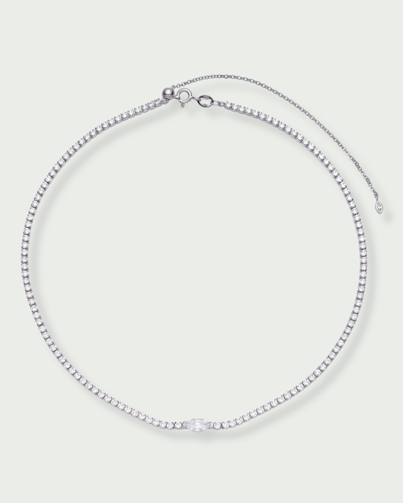 Choker rivière marquise - BLANC