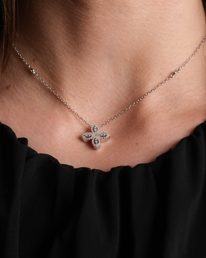Choker dos nu Fleur de Vie - BLANC