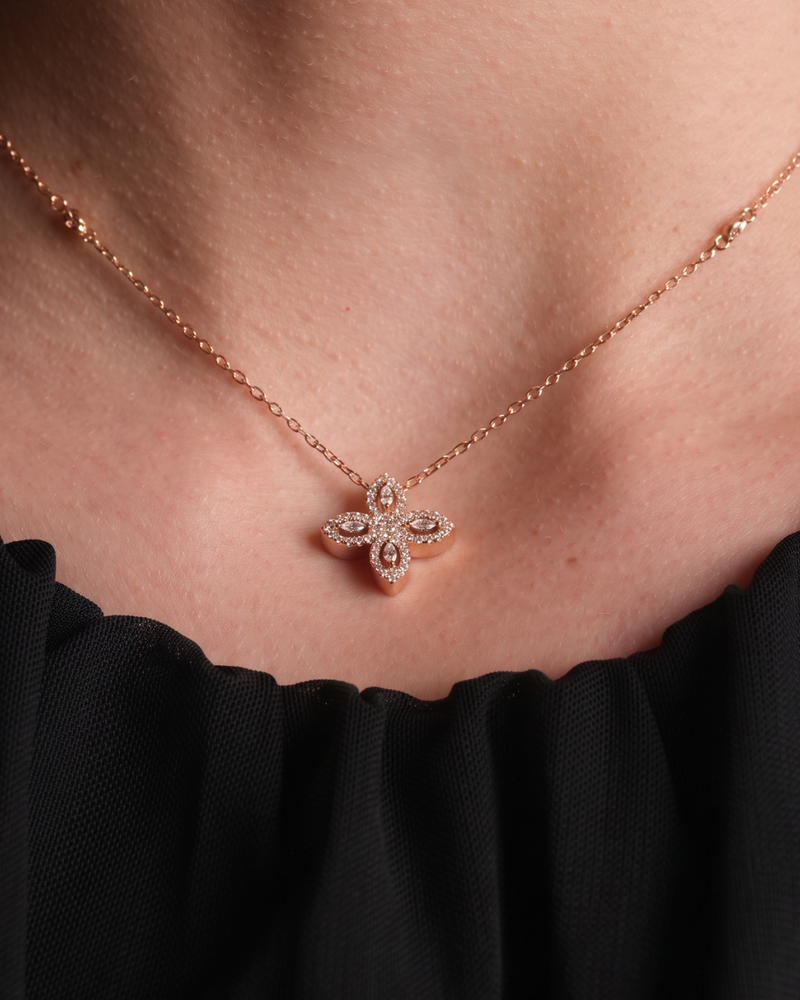 Choker dos nu Fleur de Vie - ROSE