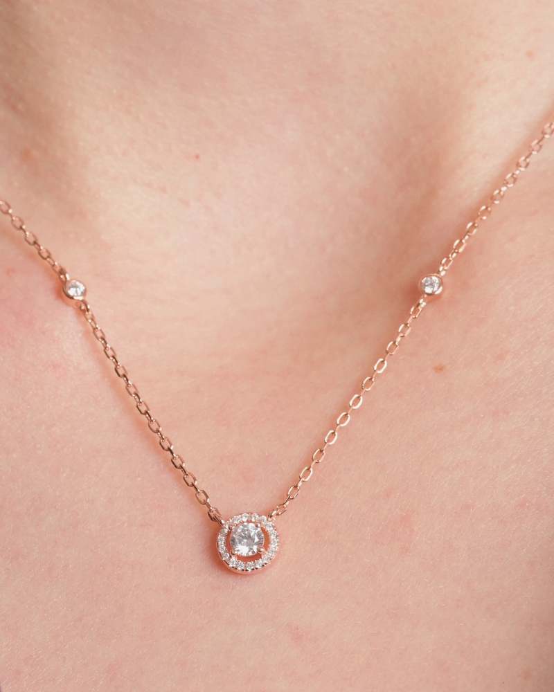 Round Infinity Necklace - PINK