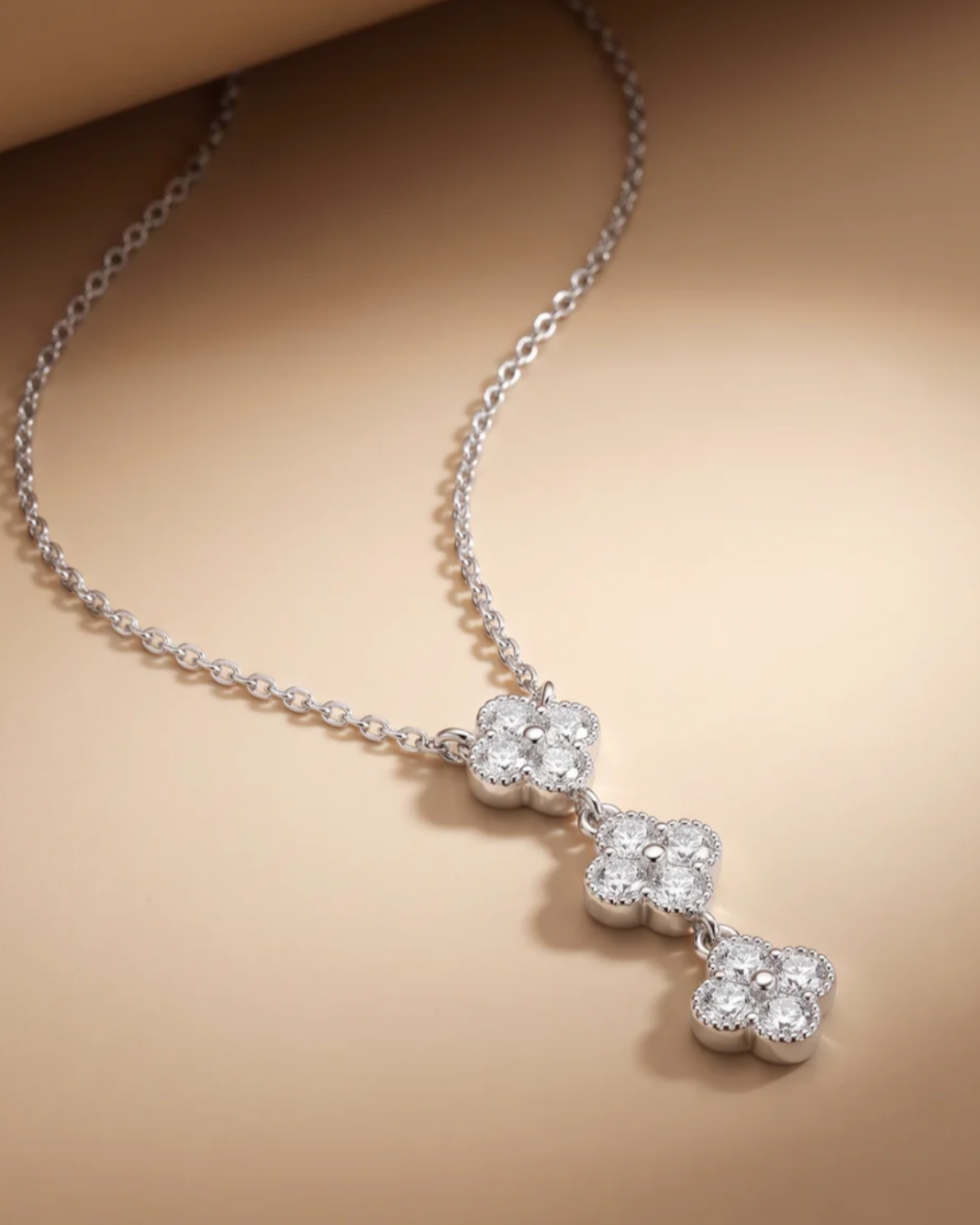 Collier Trio Eden - BLANC