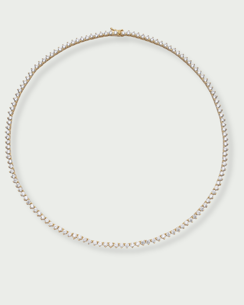 Collier Rivière Allure – Co-création Diane Perreau – Argent 925 doré à l'or 18 carats &amp; Zirconium