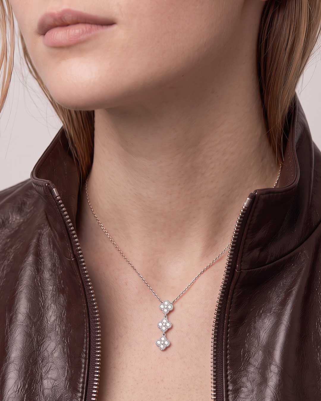 Collier Trio Eden - BLANC