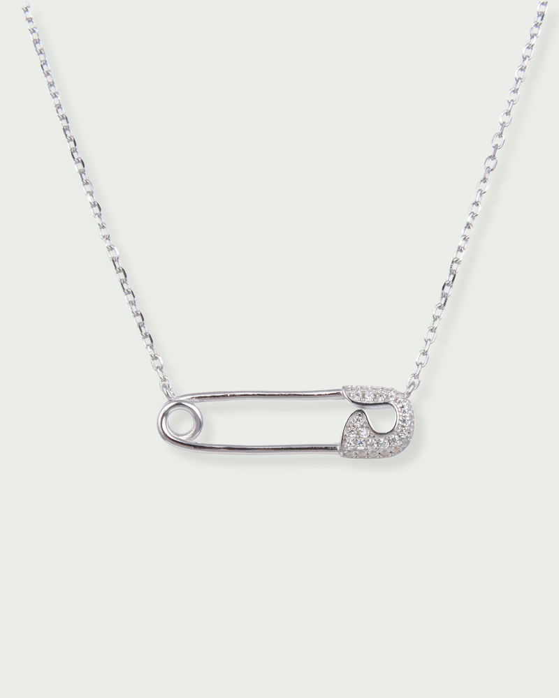 Paperclip Necklace - WHITE 