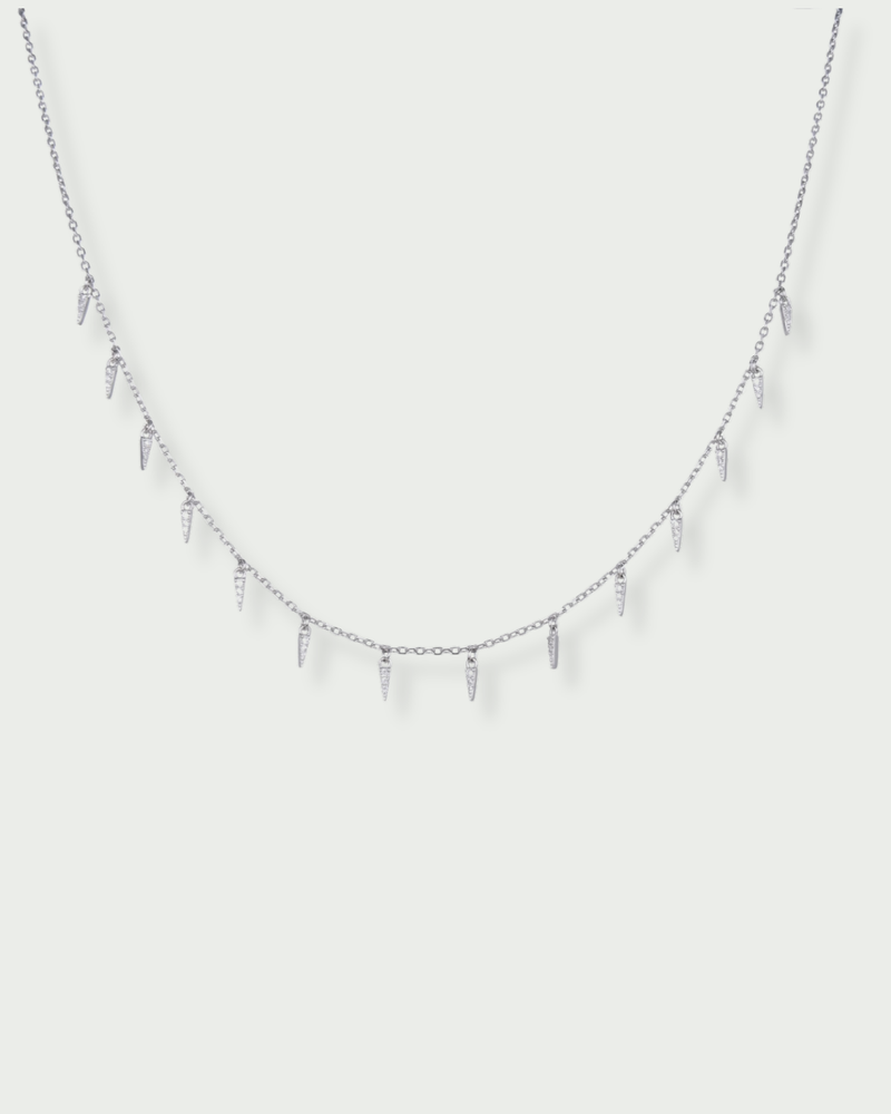 Collier cascade - BLANC