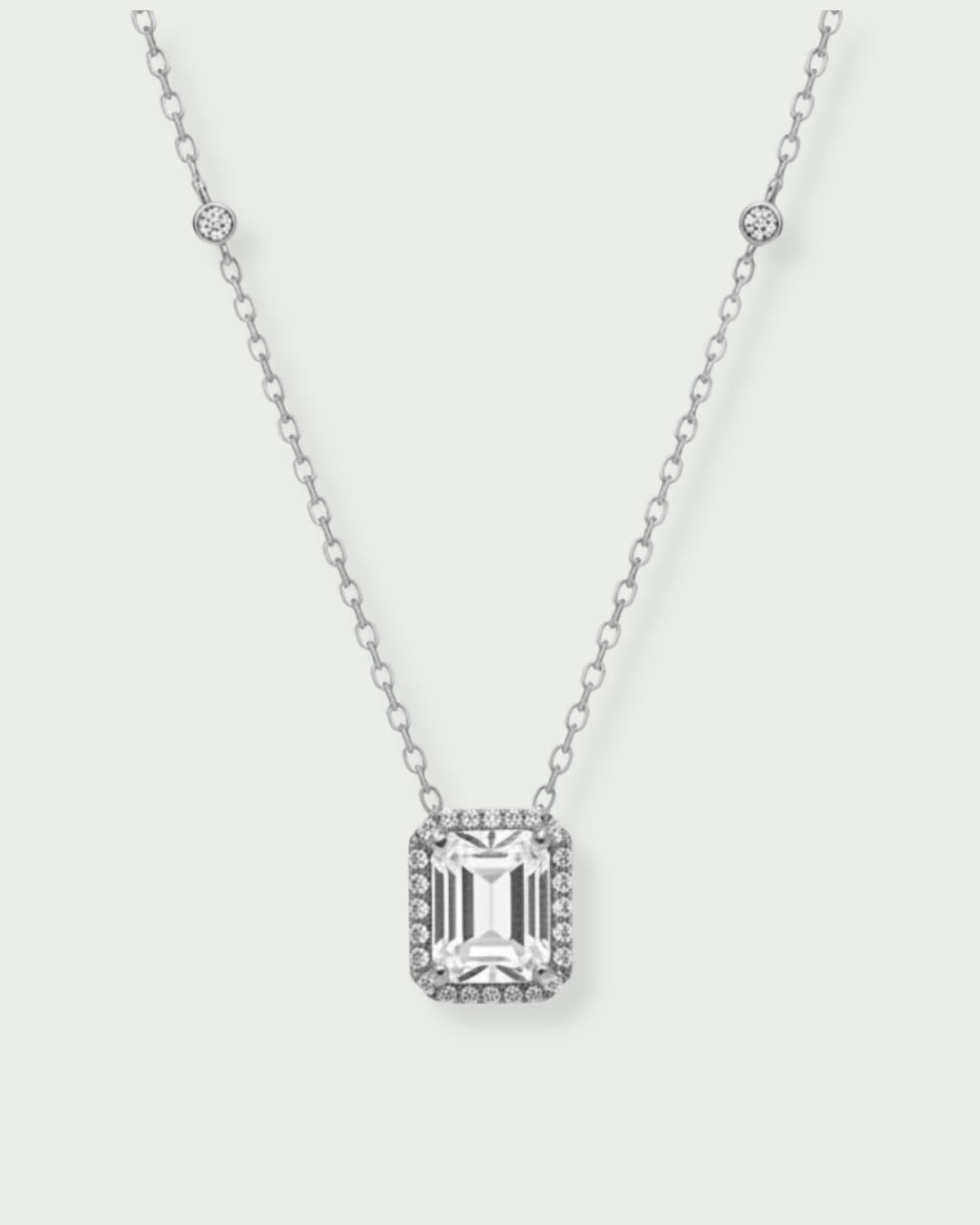 Collier émeraude - BLANC