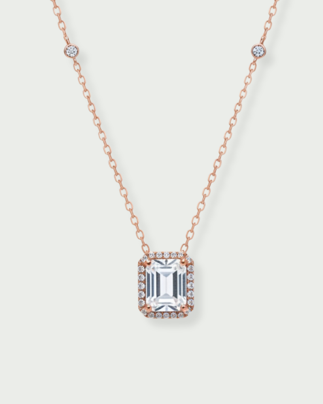 Collier émeraude - ROSE