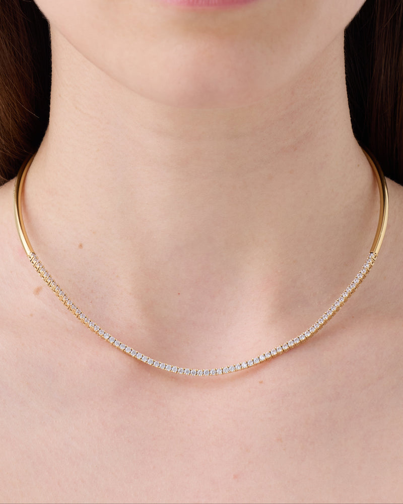 Collier rivière Modular – Co-création Diane Perreau – Argent 925 rhodié & Zirconium