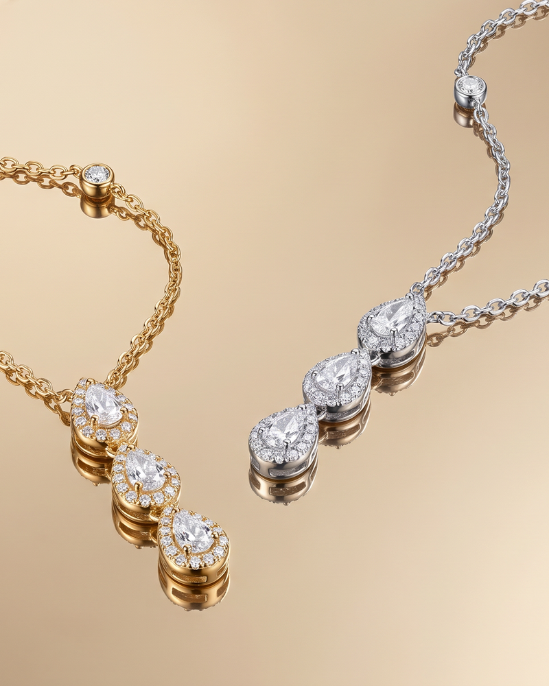 Collier trois poires Infini - DORÉ
