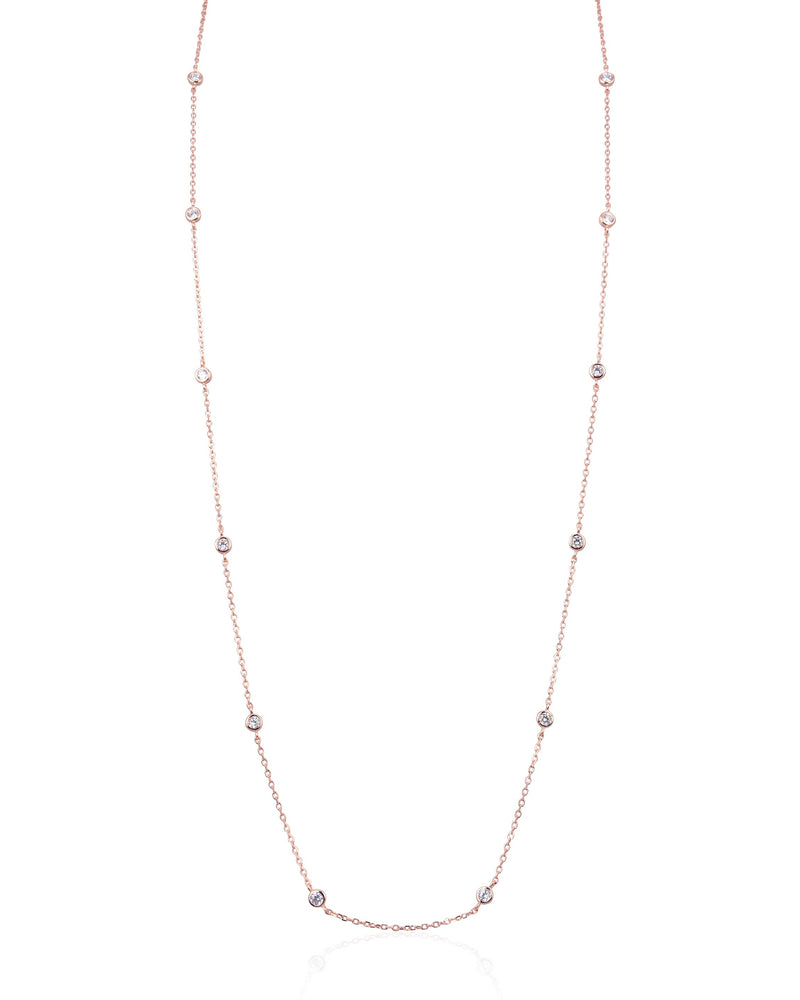 Sautoir serti clos - ROSE