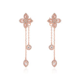 Boucles d’oreilles doubles pendantes Fleur de vie - ROSE