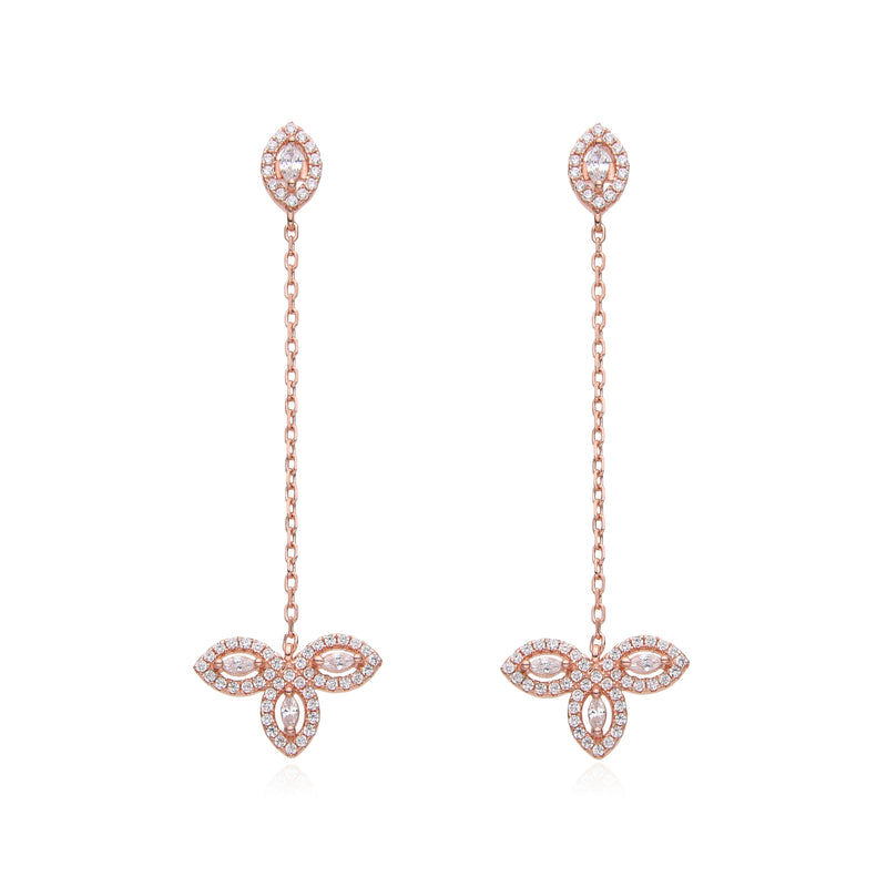 Flower of Life Dangle Earrings - PINK