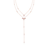 Double Flower of Life Necklace - PINK