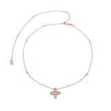 Flower of Life Backless Choker - PINK