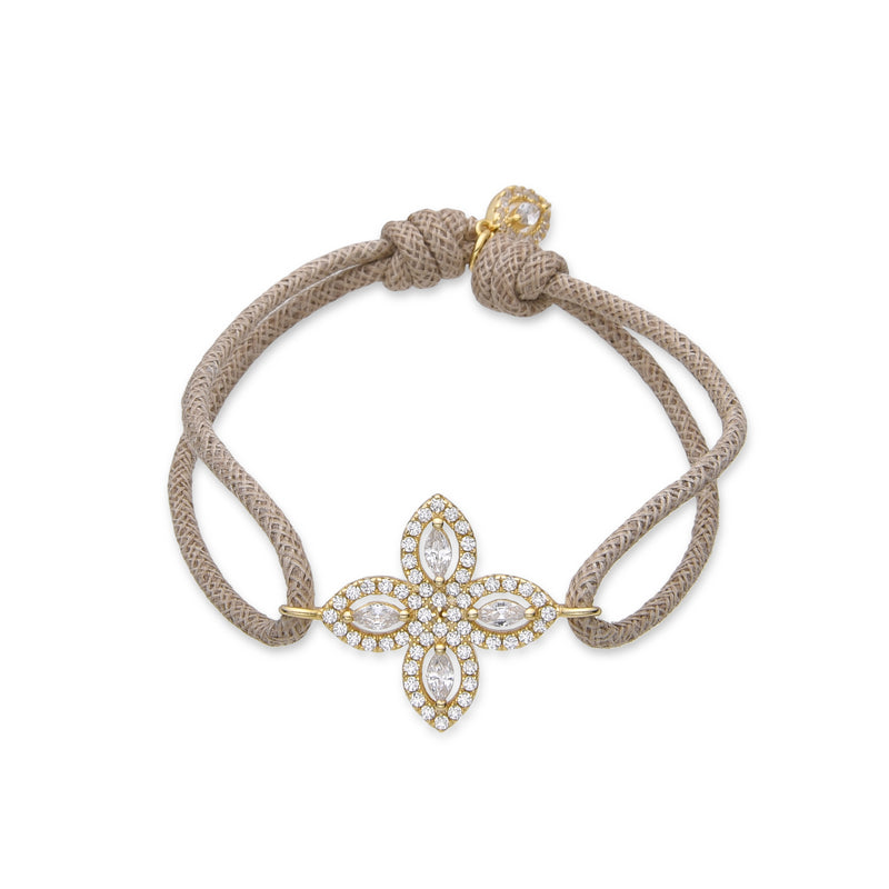 Flower of Life cord bracelet - GOLD