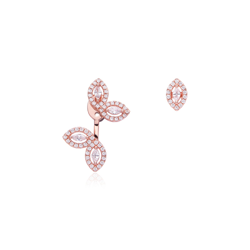 Flower of Life Mini Asymmetrical Earrings - PINK