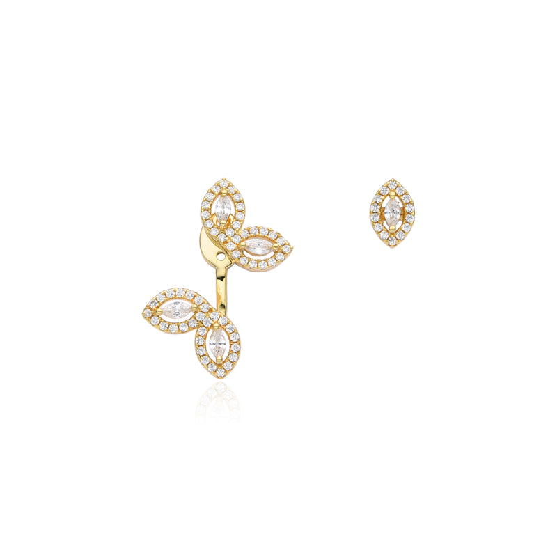 Flower of Life Mini Asymmetrical Earrings - GOLD