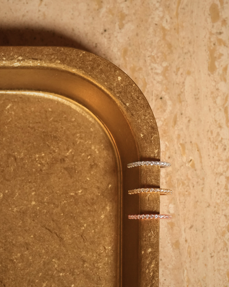 Earcuff « Simple Intemporel » en argent 925 blanc, doré, rose - nature morte