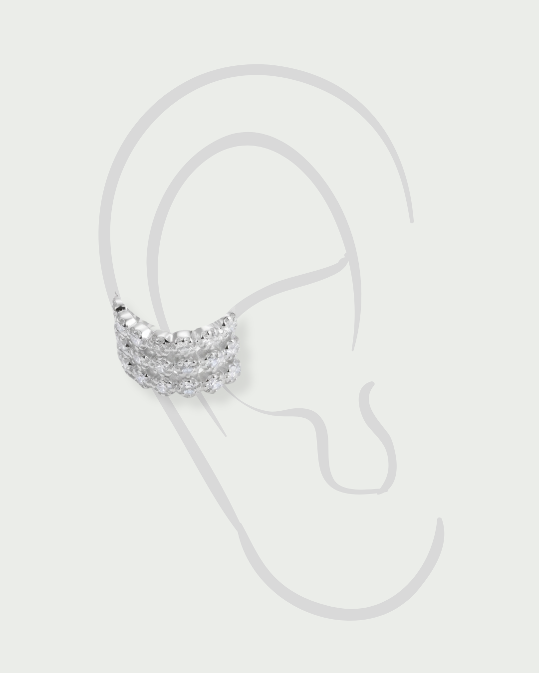 Earcuff pur Intemporel - BLANC