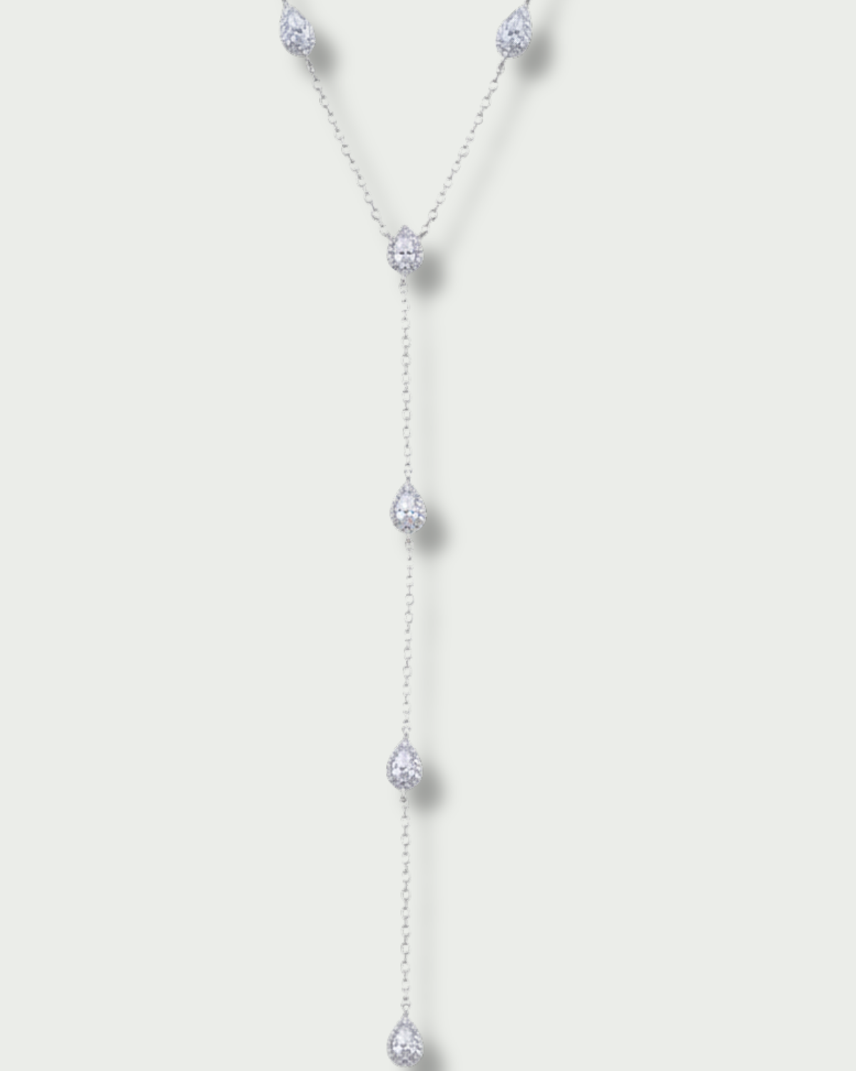 Sautoir Infini Poire - BLANC