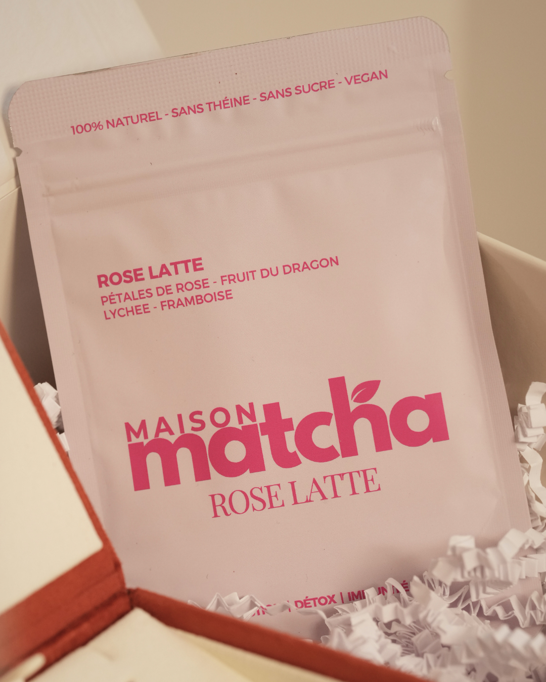 Focus matcha Rose latte