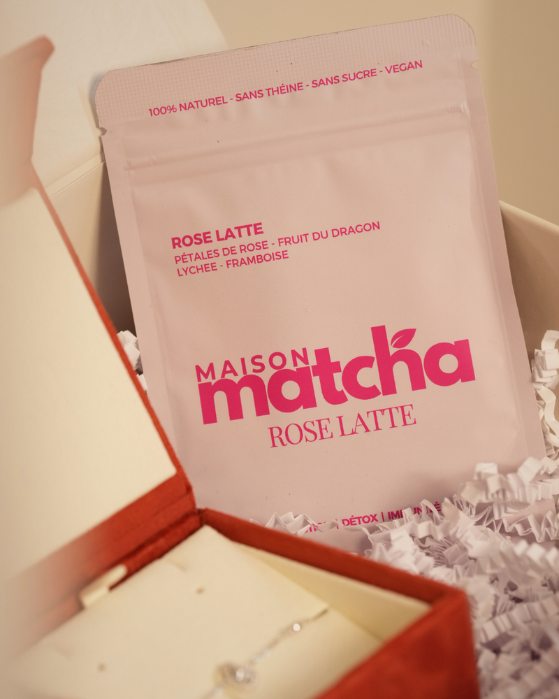 Focus matcha rose latte