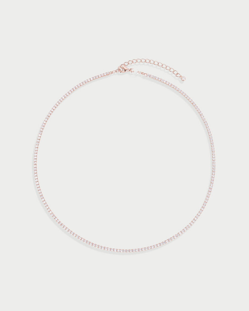 Timeless tennis necklace - PINK 