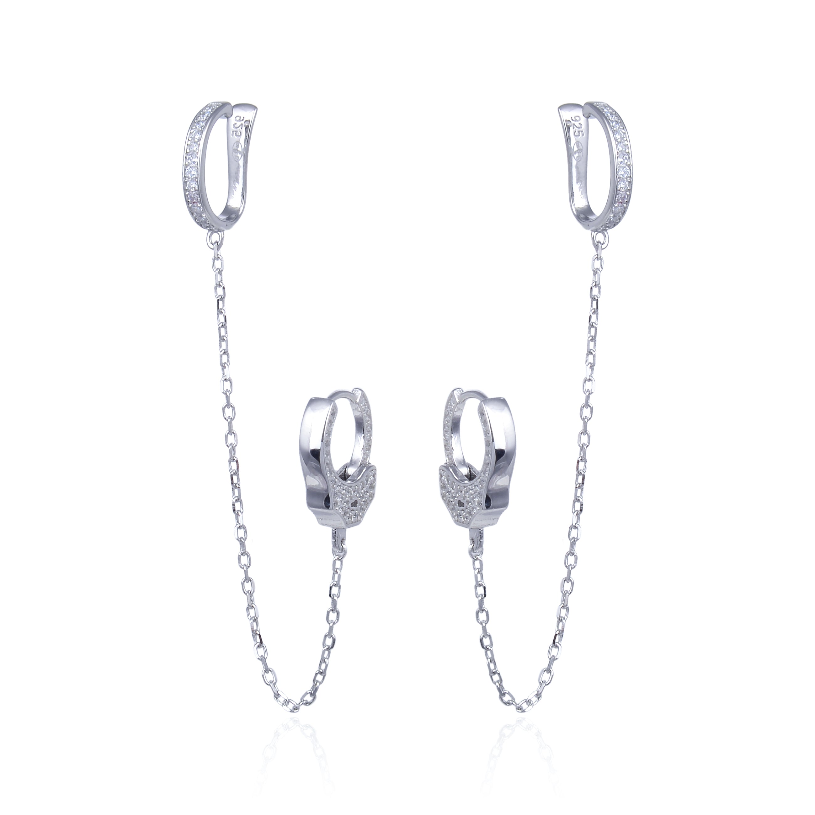 Monoboucle menotte earcuff - BLANC