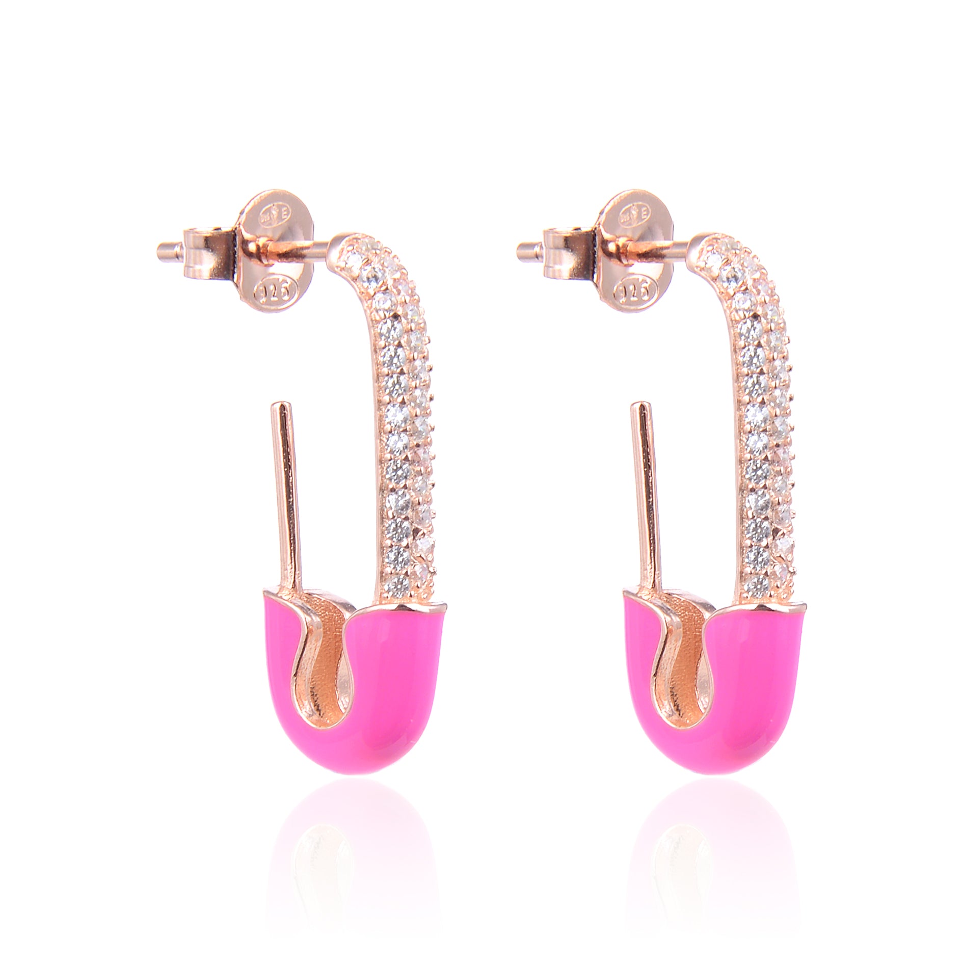 Boucles épingles rose - ROSE