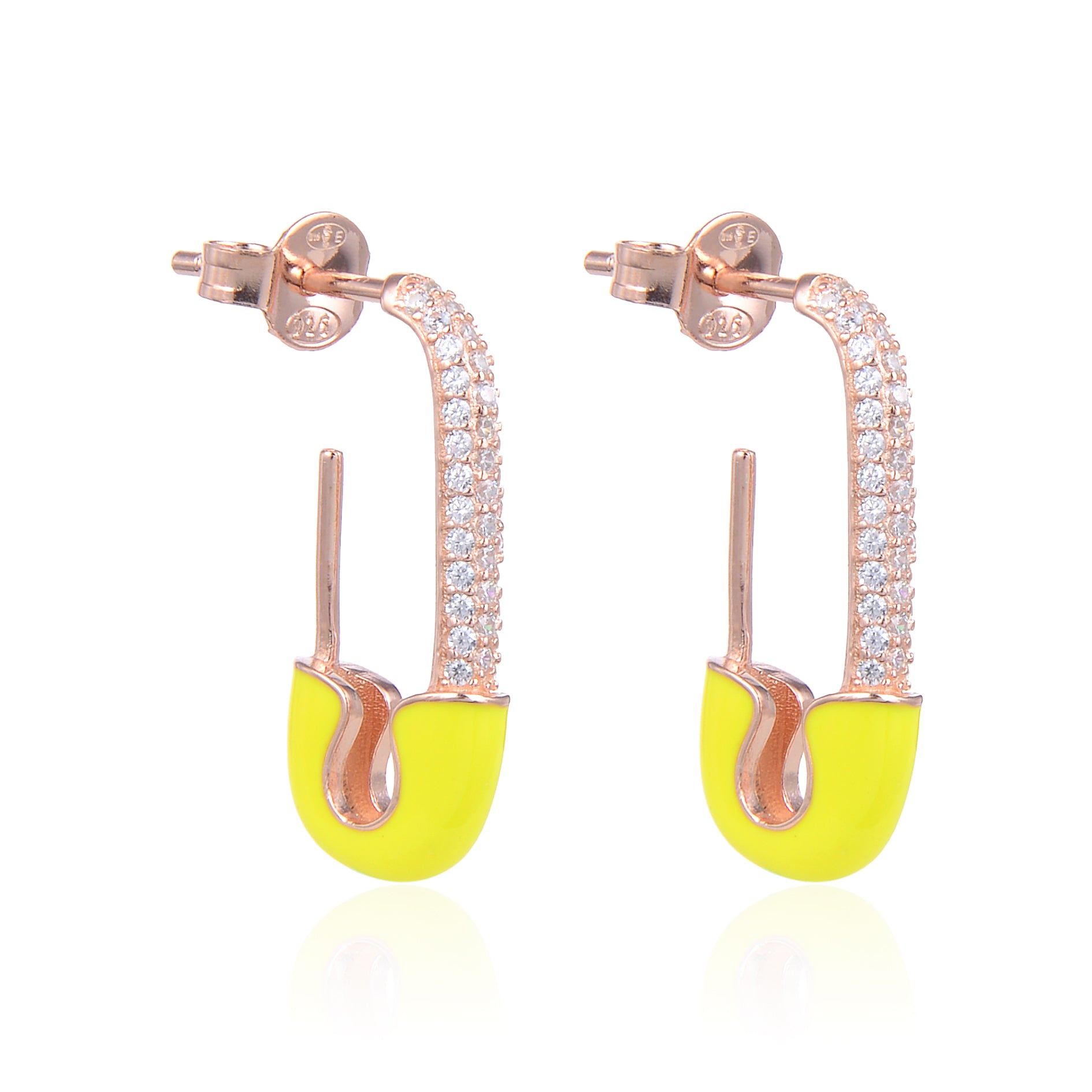 Boucles épingles jaune - ROSE